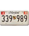 Americká ŠPZ Maryland Shield 339 989
