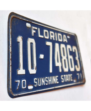 Americká ŠPZ Florida 1970 Sunshine State 10-74863