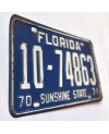 Americká ŠPZ Florida 1970 Sunshine State 10-74863