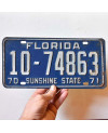 Americká ŠPZ Florida 1970 Sunshine State 10-74863