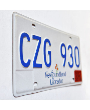 Kanadská ŠPZ Newfoundland Labrador CZG 930