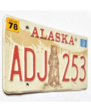 Americká ŠPZ Alaska 1976 Grizzly Bear ADJ 253