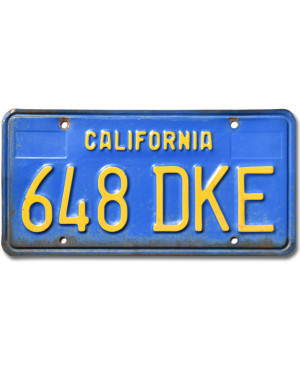 Americká ŠPZ California Blue 648 DKE