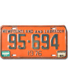 Kanadská ŠPZ Newfoundland Labrador 1976 Orange 95-694