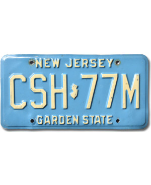 Americká ŠPZ New Jersey Garden State Blue CSH-77M