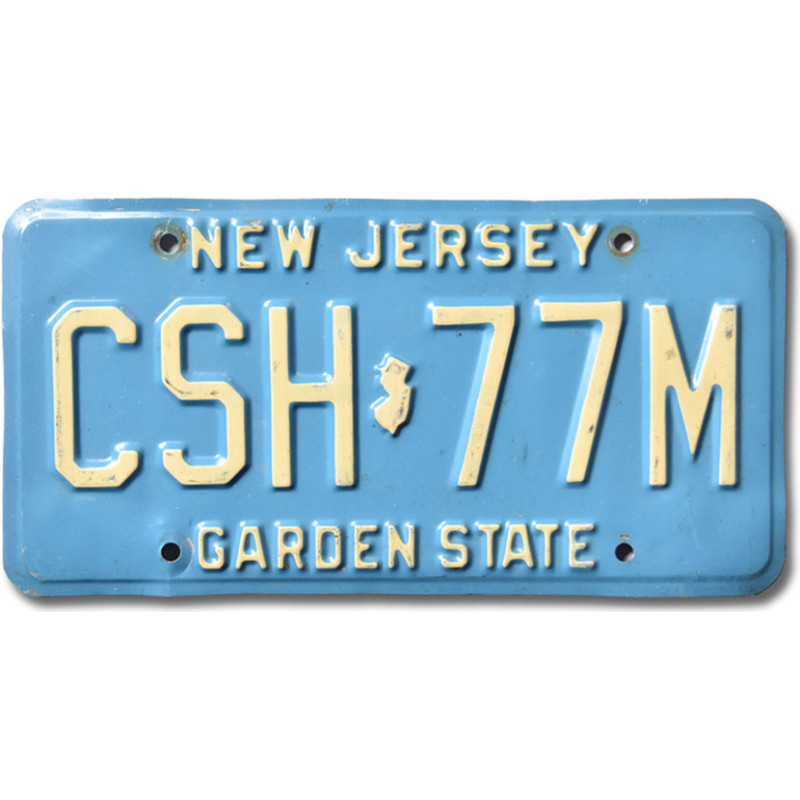 Americká ŠPZ New Jersey Garden State Blue CSH-77M