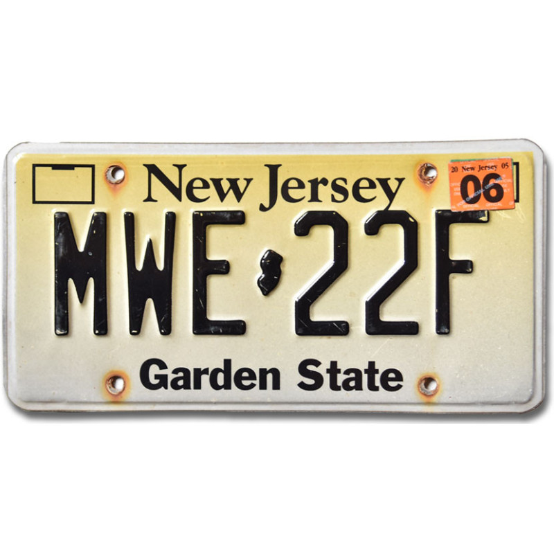 Americká ŠPZ New Jersey Garden State MWE-22F