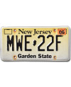 Americká ŠPZ New Jersey Garden State MWE-22F