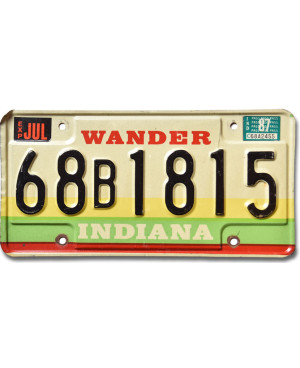 Americká ŠPZ Indiana 1987 Wander 68B1815