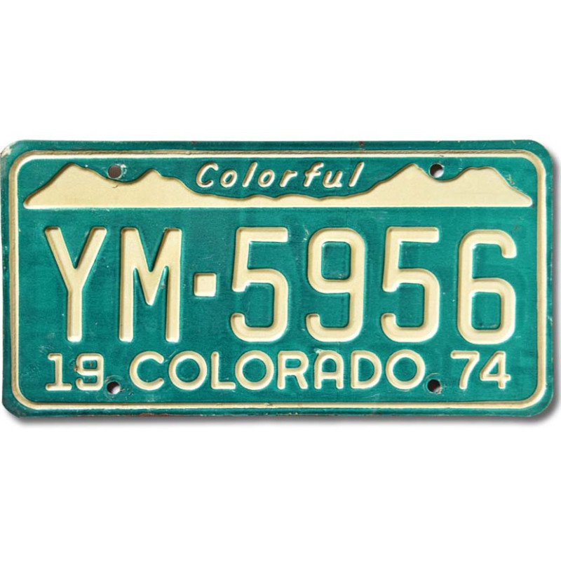 Americká ŠPZ Colorado 1974 Colorful YM-5956