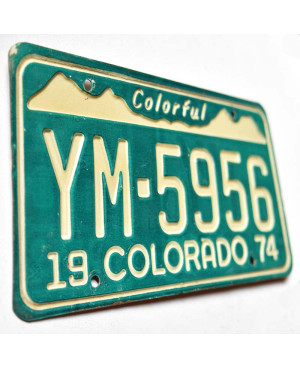 Americká ŠPZ Colorado 1974 Colorful YM-5956