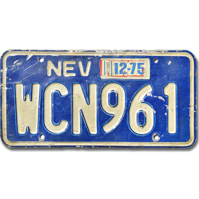 Americká ŠPZ Nevada 1975 Blue WCN961