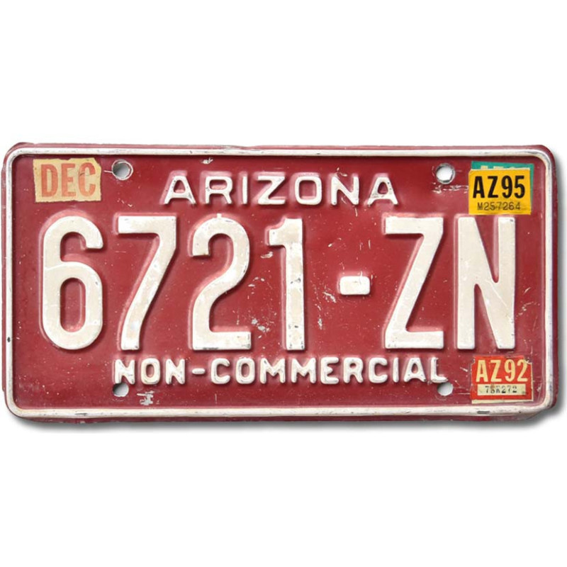 Americká ŠPZ Arizona Red 6721-ZN
