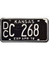 Americká ŠPZ Kansas 1972 Black DCC 268
