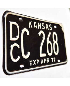 Americká ŠPZ Kansas 1972 Black DCC 268