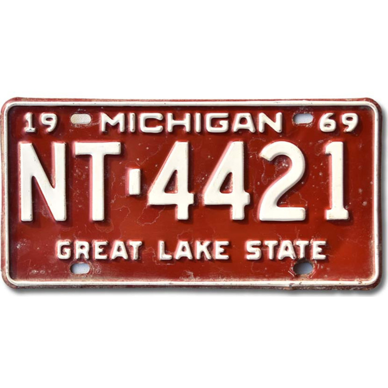 Americká ŠPZ Michigan 1969 Great Lake NT-4421