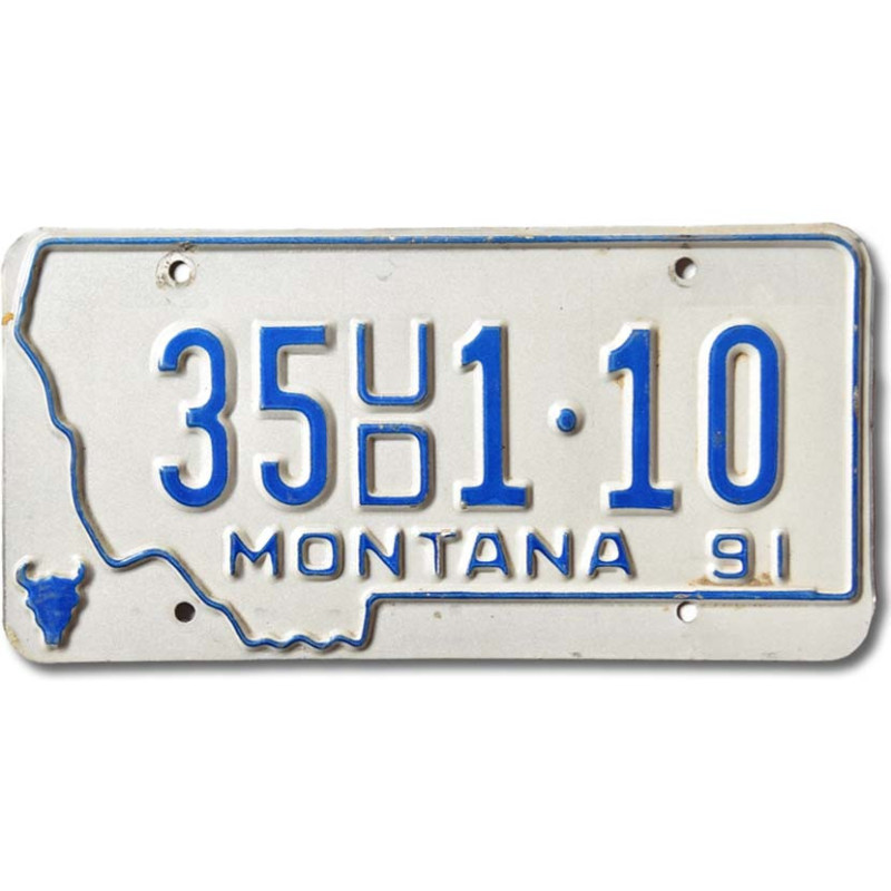Americká ŠPZ Montana 1991 White 35UD1-10