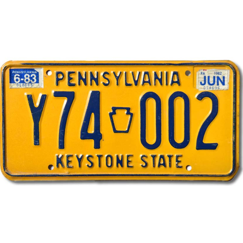 Americká ŠPZ Pennsylvania 1982 Keystone Y74 002