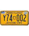 Americká ŠPZ Pennsylvania 1982 Keystone Y74 002