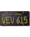Americká ŠPZ California 1963 Black VEV 615