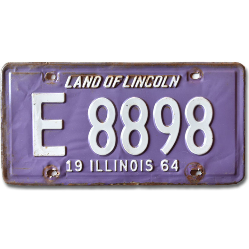 Americká ŠPZ Illinois 1964 Purple E 8898