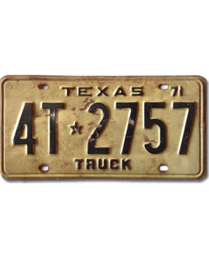 Americká ŠPZ Texas 1971 Truck 4T.2757