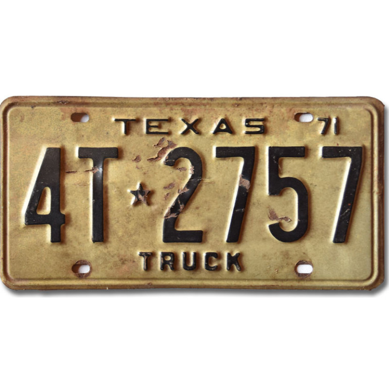 Americká ŠPZ Texas 1971 Truck 4T.2757