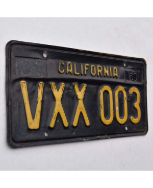 Americká ŠPZ California 1963 Black VXX 003