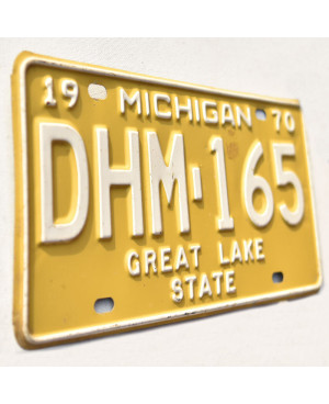 Americká ŠPZ Michigan 1970 Great Lake State DHM-165
