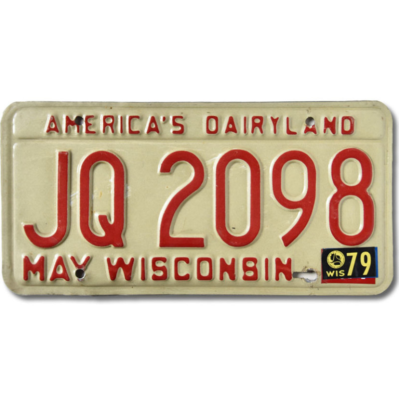Americká ŠPZ Wisconsin 1979 Dairyland JQ 2098