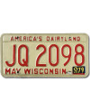 Americká ŠPZ Wisconsin 1979 Dairyland JQ 2098