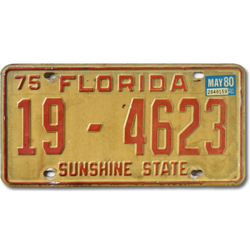 Americká ŠPZ Florida 1975 Sunshine State 19-4623