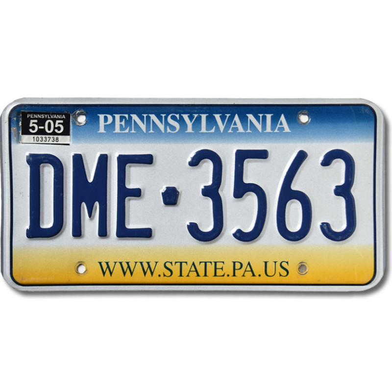 Americká ŠPZ Pennsylvania State DME-3563