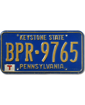 Americká ŠPZ Pennsylvania Keystone BPR-9765