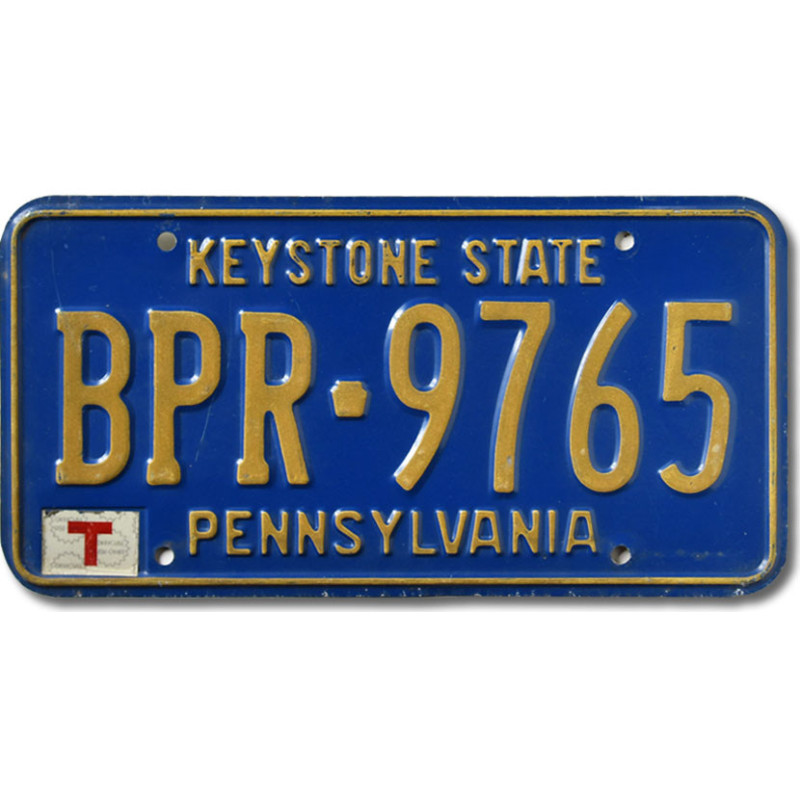 Americká ŠPZ Pennsylvania Keystone BPR-9765