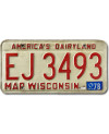 Americká ŠPZ Wisconsin 1978 Dairyland EJ 3493