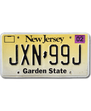 Americká ŠPZ New Jersey Garden State JNX-99J
