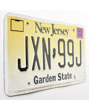 Americká ŠPZ New Jersey Garden State JNX-99J