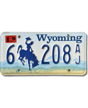 Americká ŠPZ Wyoming Blue Bronco 6-208AJ