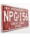 Americká ŠPZ Michigan 1971 Great Lake NPG-156