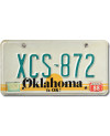 Americká ŠPZ Oklahoma is OK XCS-872
