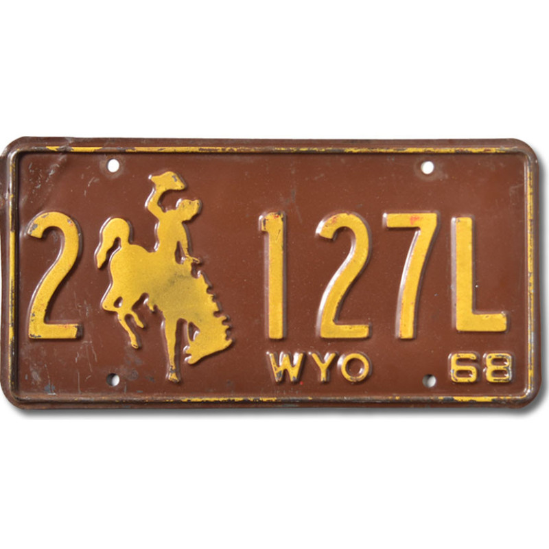 Americká ŠPZ Wyoming Bronco 1968 Brown 2-127L