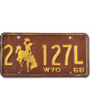 Americká ŠPZ Wyoming Bronco 1968 Brown 2-127L