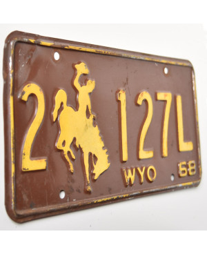 Americká ŠPZ Wyoming Bronco 1968 Brown 2-127L