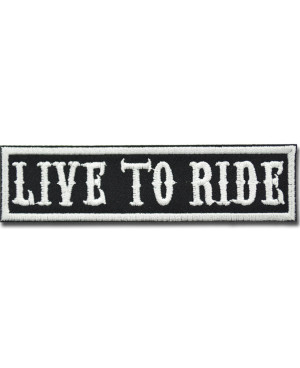 Nášivka Live to Ride 10 cm x 2,5 cm