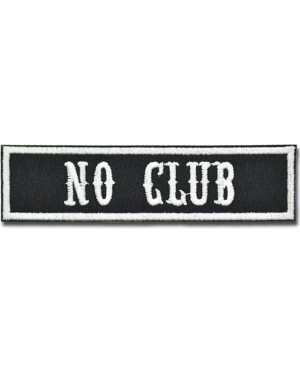 Nášivka No Club 10 cm x 2,5 cm