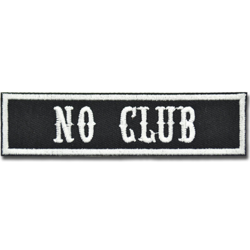 Nášivka No Club 10 cm x 2,5 cm