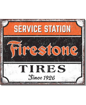 Plechová ceduľa Firestone Service 40 cm x 32 cm