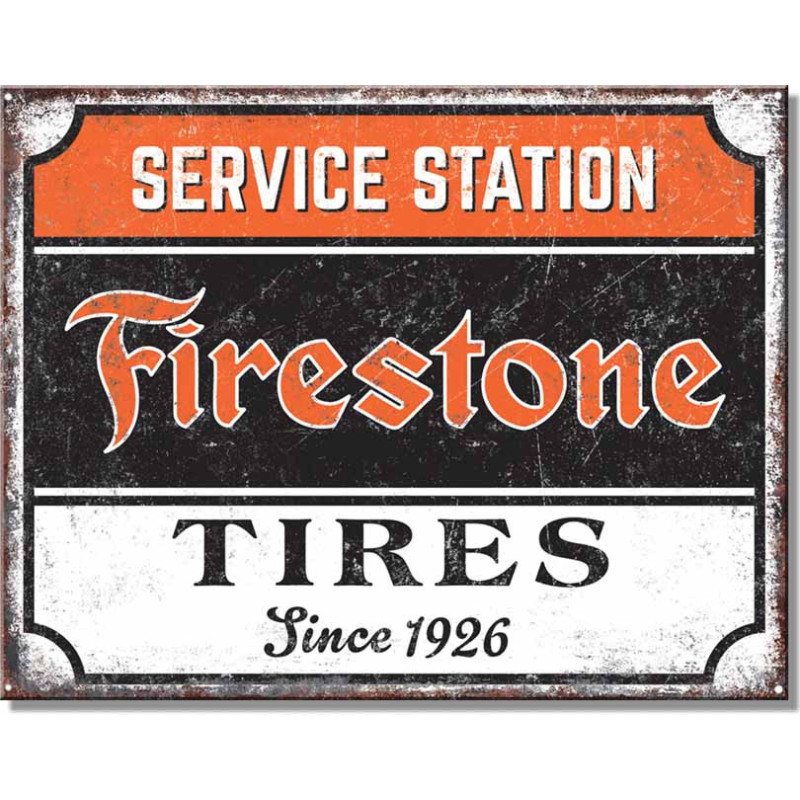 Plechová ceduľa Firestone Service 40 cm x 32 cm