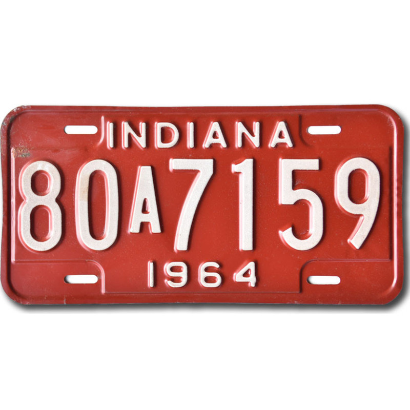Americká ŠPZ Indiana 1964 Red 80A7159